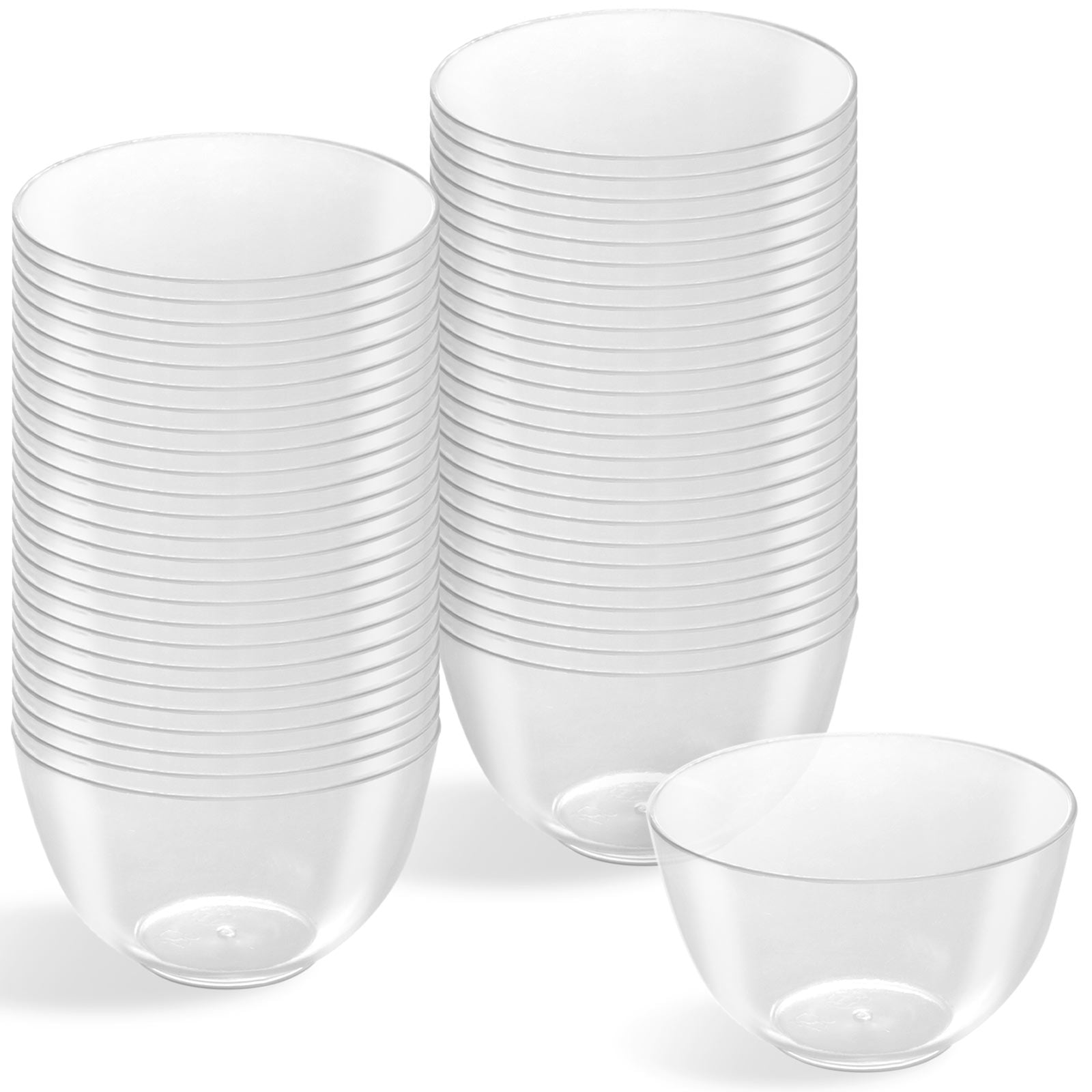 Mini Bol Redondo Plástico Reutilizable PS Finger Food 130cc Transparente 200 uds