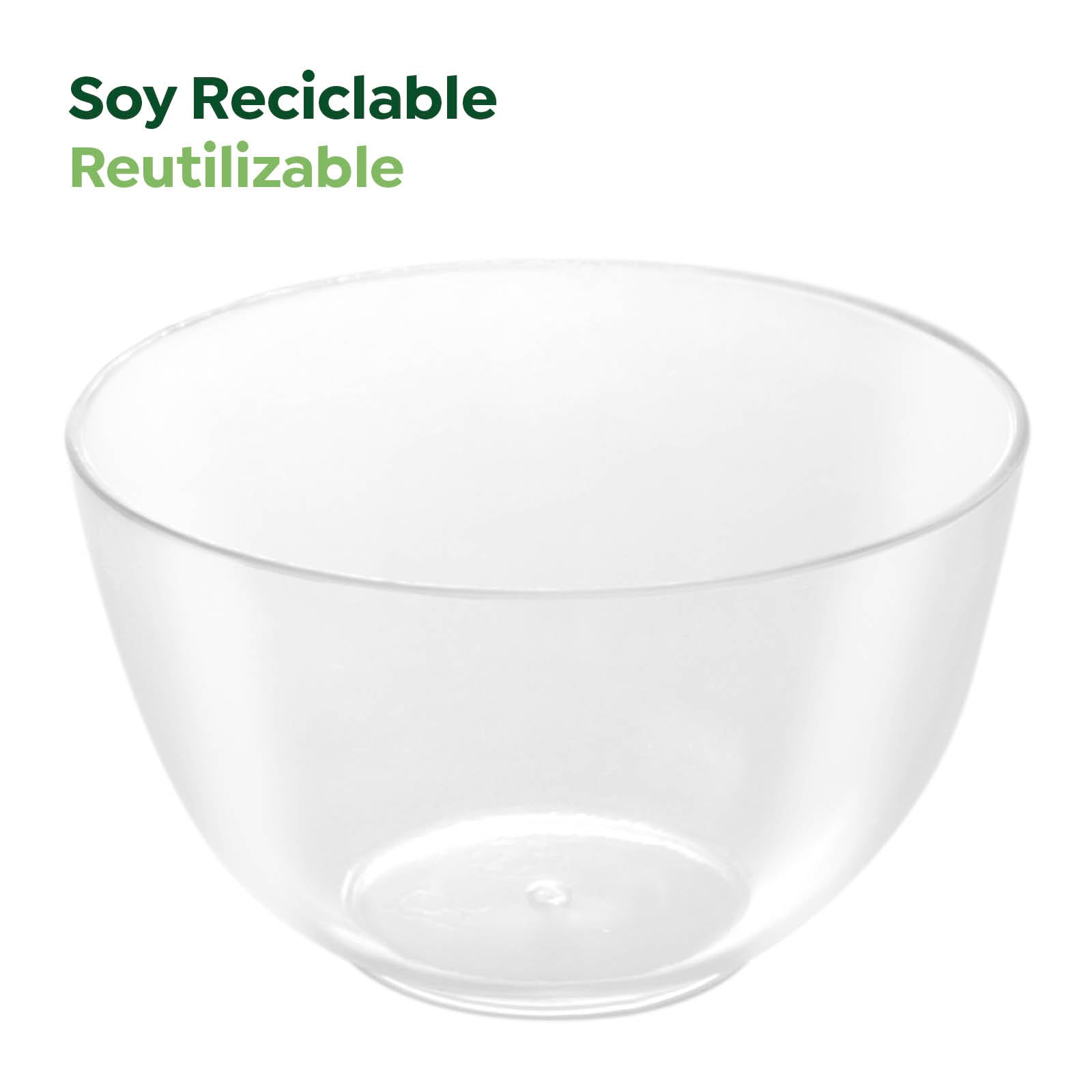 Mini Bol Redondo Plástico Reutilizable PS Finger Food 130cc Transparente 200 uds