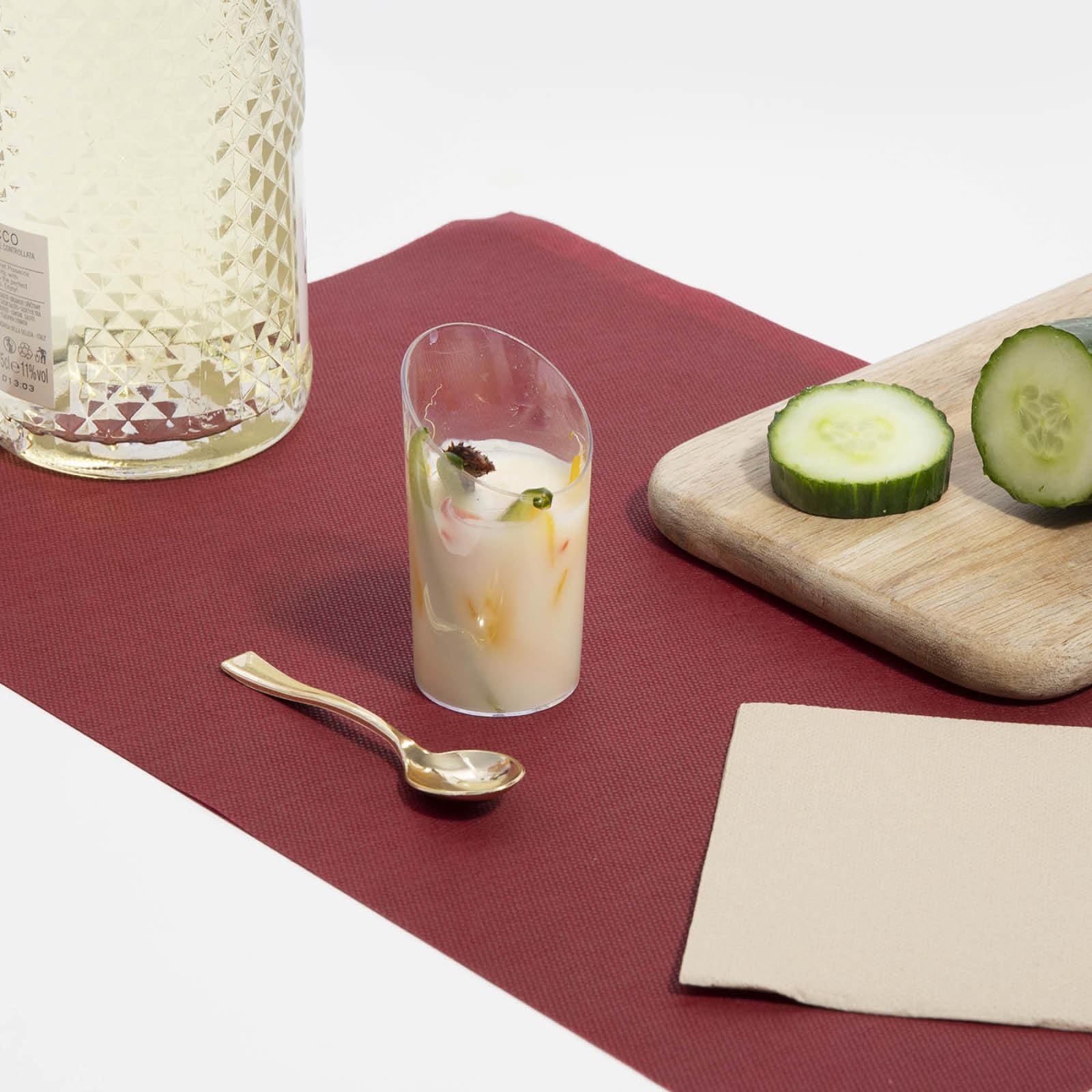 Mini Vaso Cónico Asimétrico Plástico Reutilizable PS Finger Food 80cc Transparente 25 uds