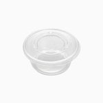 Salsera Plástico PP + PET 100 cc Transparente con Tapa Transparente (50 uds)