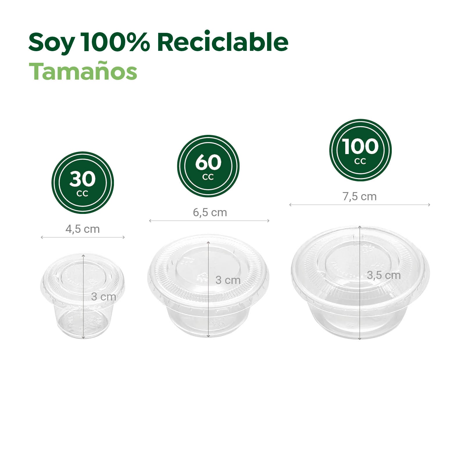 Salsera Plástico PS 60cc Transparente con Tapa Transparente 1000 Uds
