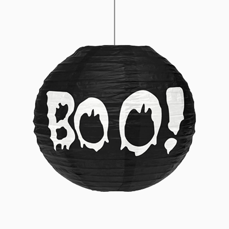 Lámpara Papel Esfera Halloween Boo Pequeña