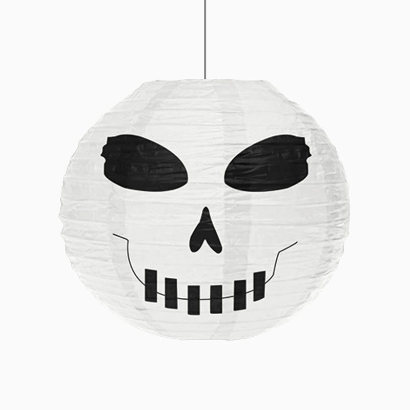 Lámpara Papel Esfera Halloween Calavera Pequeña
