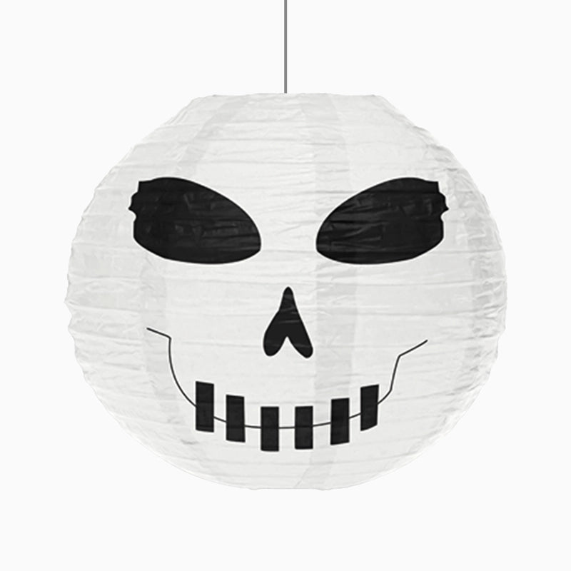 Lámpara Papel Esfera Halloween Calavera Mediana