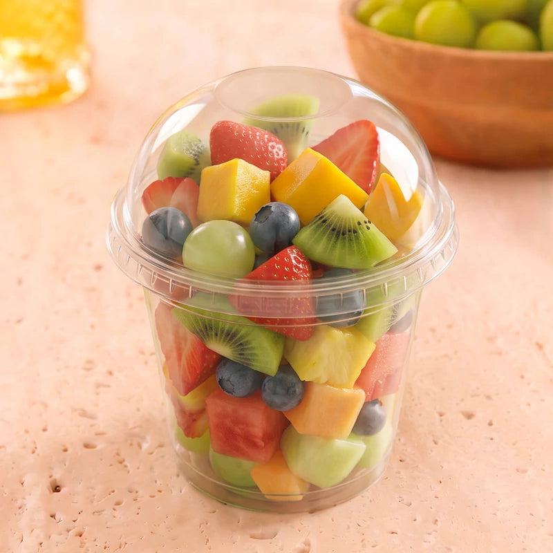 Vaso con Cúpula Plástico PET 270 cc Transparente (4 uds)