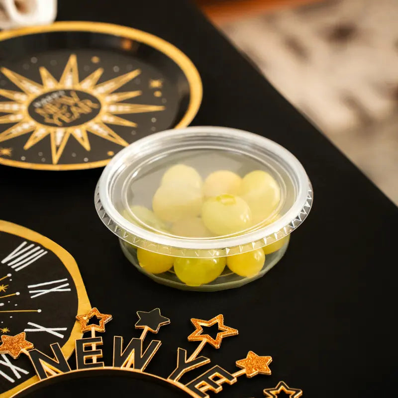 Envase Uvas Plástico PP Reutilizables Ø 11.6 cm con Tapa 'Uvas de la Suerte' (192 uds)