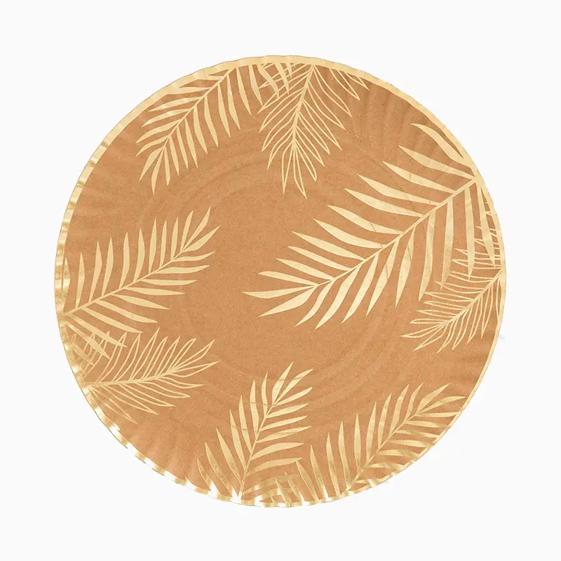 Bandeja Redonda Cartón Navidad Ø 30 cm Nature (1 ud)