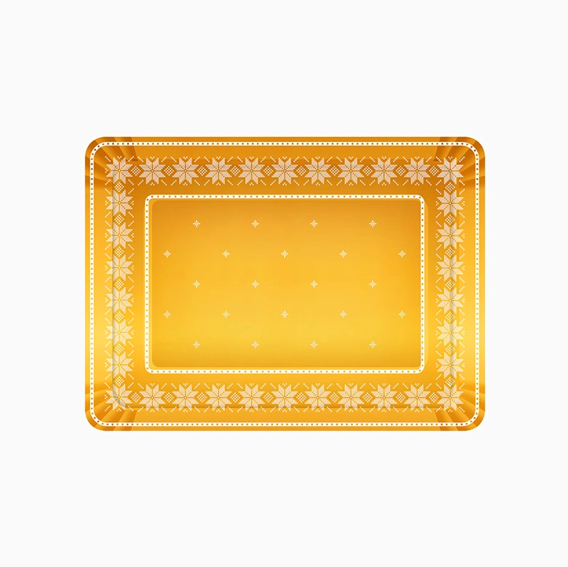 Bandeja Rectangular Navidad 25 x 34 cm Jacquard Oro (1 ud)