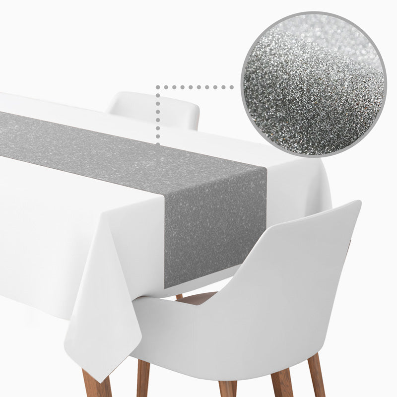 Camino de Mesa Navidad 0.40 x 2.5 m Plata (1 ud)