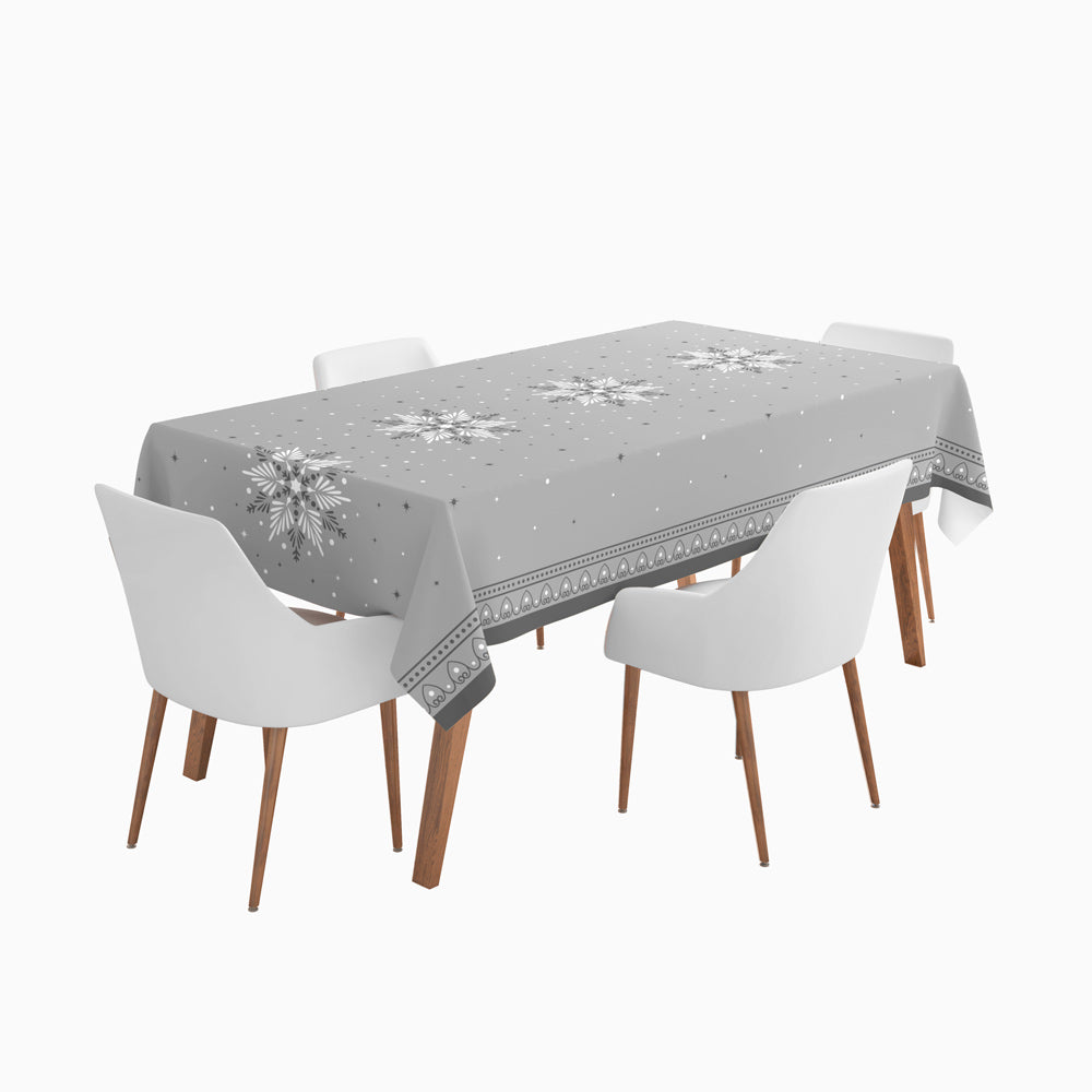 Rollo Mantel Papel Navidad 1.20 x 5 m Copo de Nieve Plata y Dorado (1 ud)