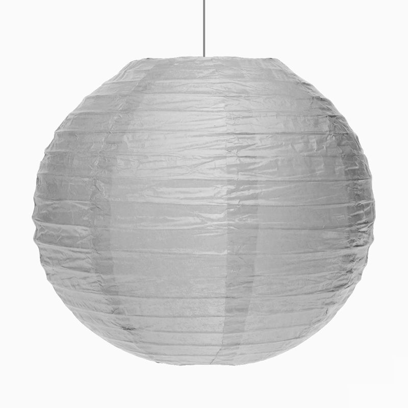 Lámpara Esfera Papel Grande Ø40 cm Plata