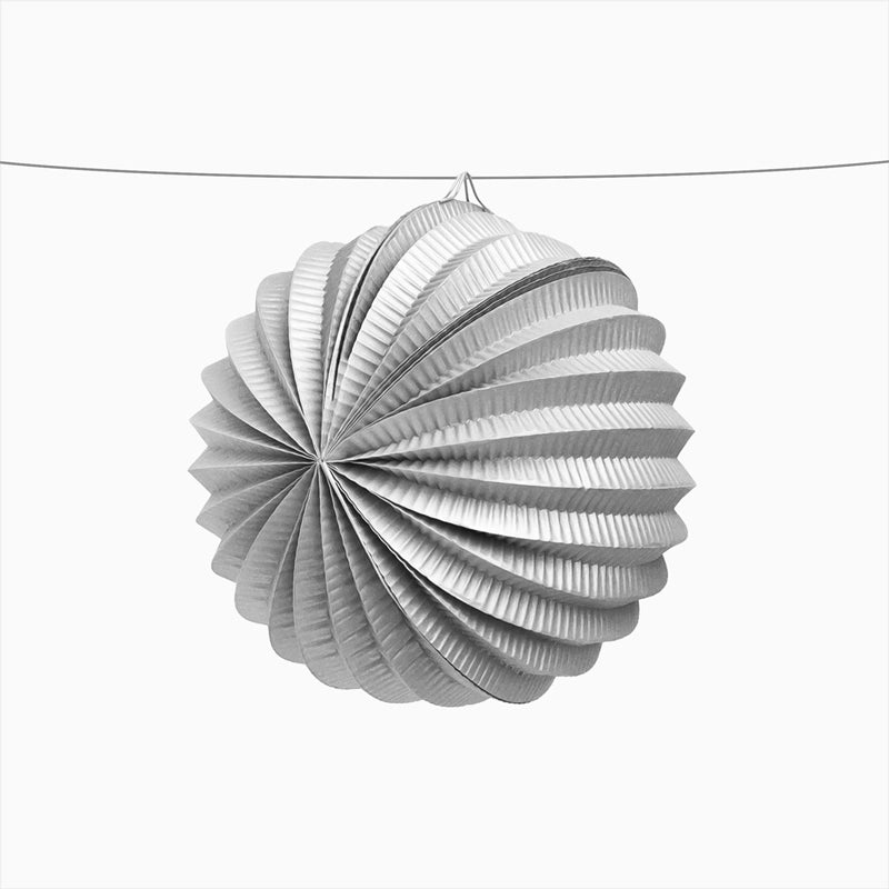 Farolillo Papel Redondo Ø20 cm Plata