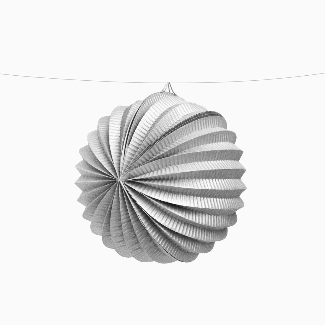 Farolillo Papel Redondo Plata 25 cm