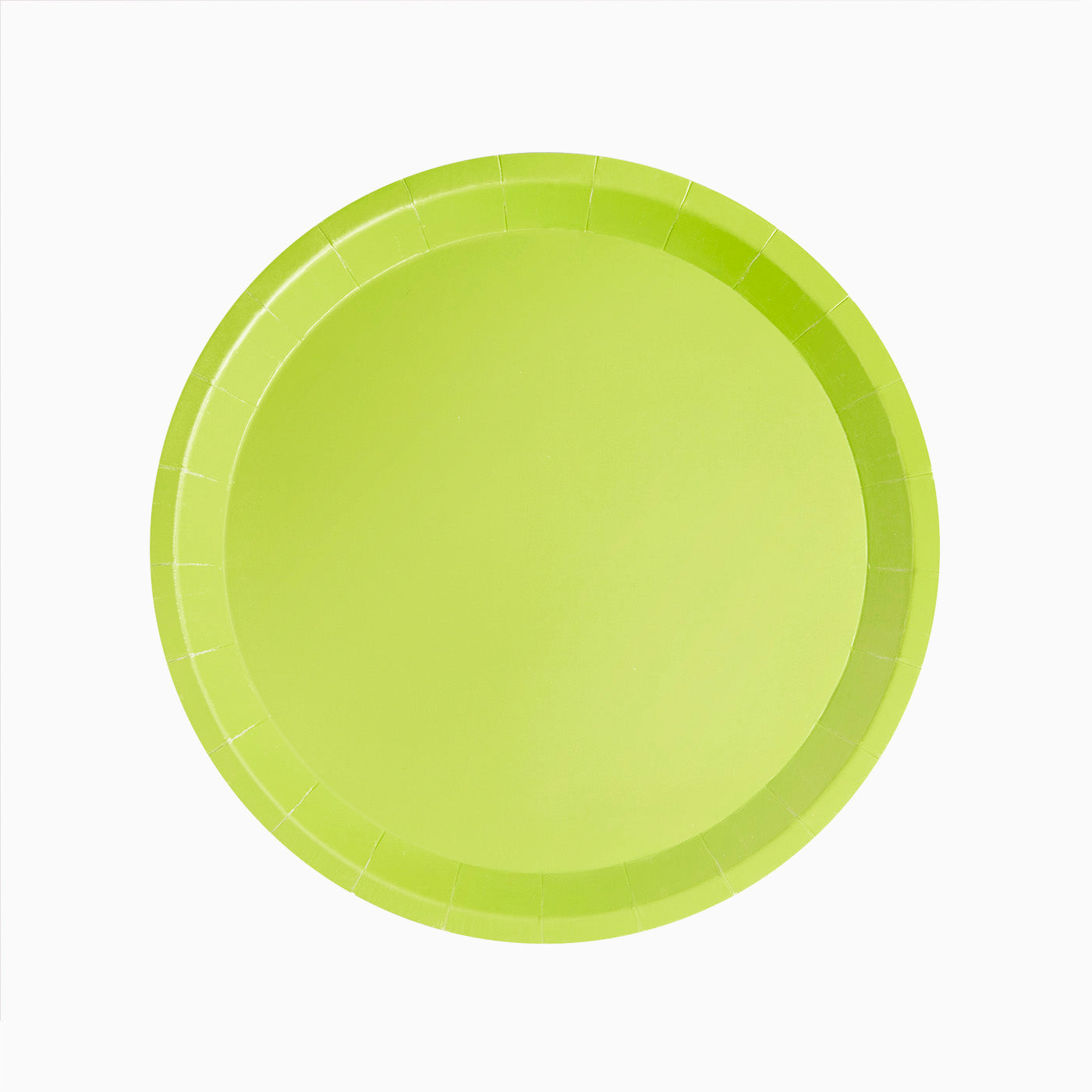 Plato Llano Redondo Cartón Ø 20.5 cm Verde Lima (10 uds)