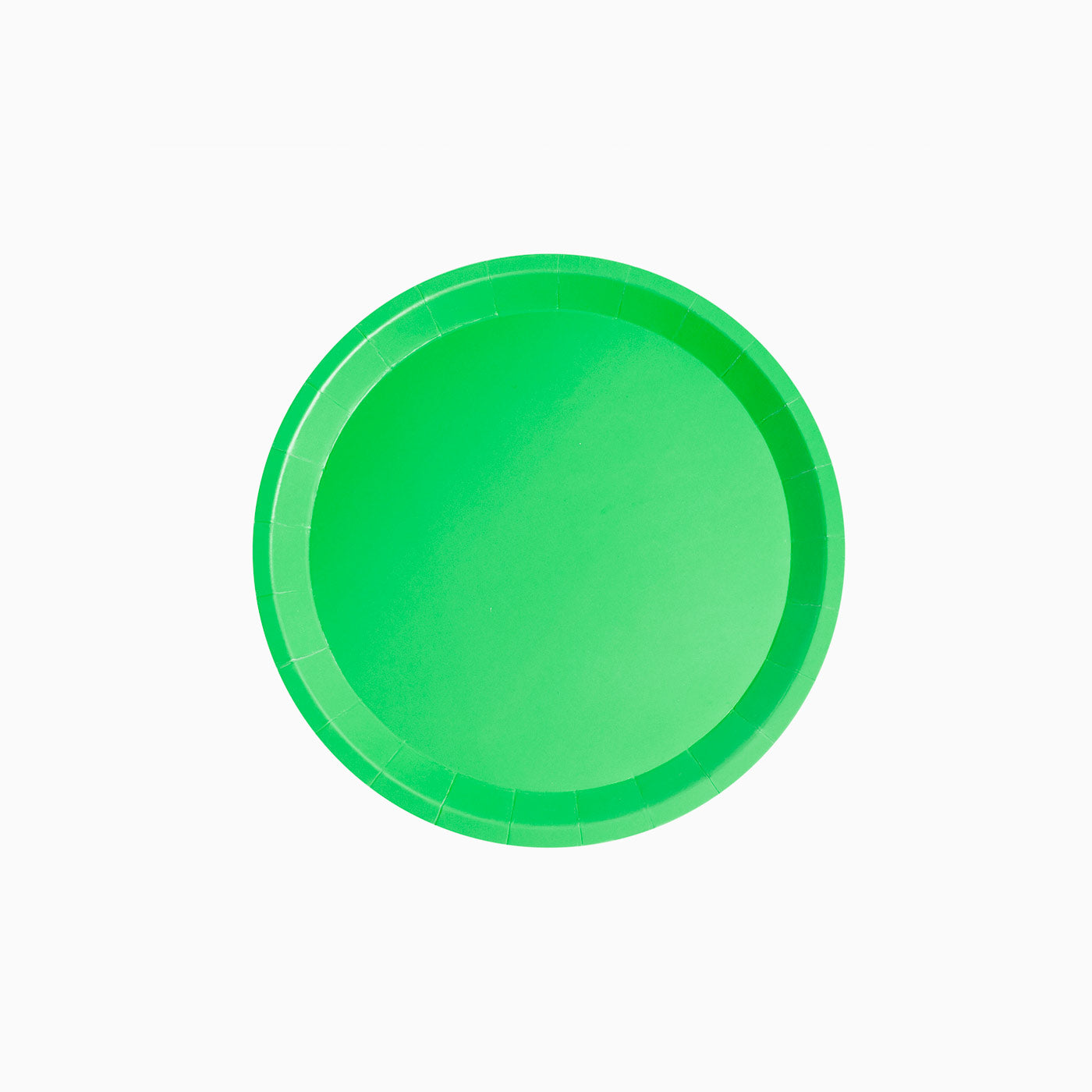 Plato Cartón Llano Redondo Postre Ø17 cm Verde 12 uds