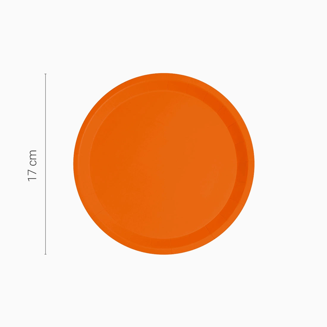 Plato Llano Redondo Postre Cartón Ø 17 cm Naranja (12 uds)