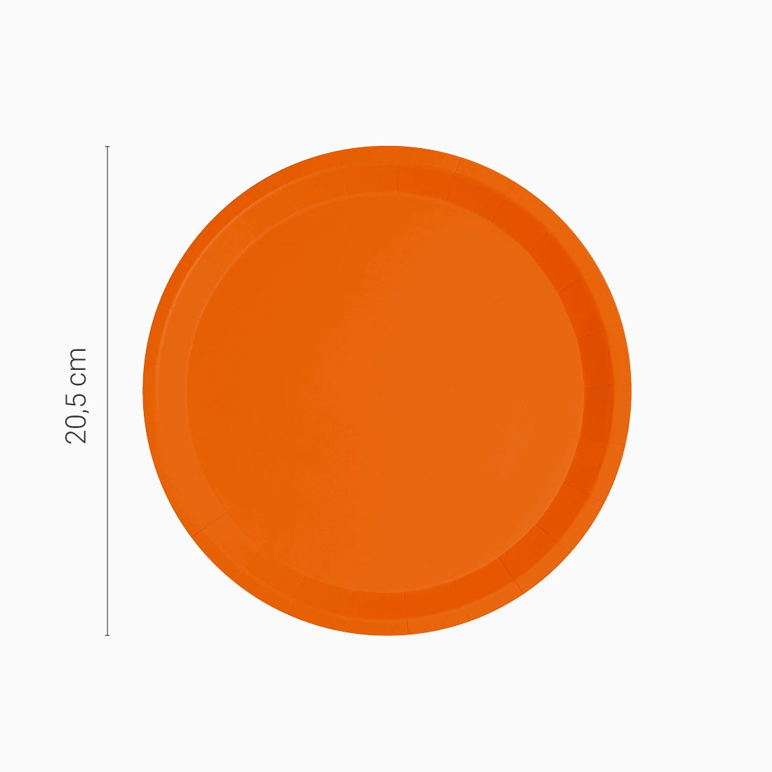Plato Llano Redondo Cartón Ø 20.5 cm Naranja (10 uds)
