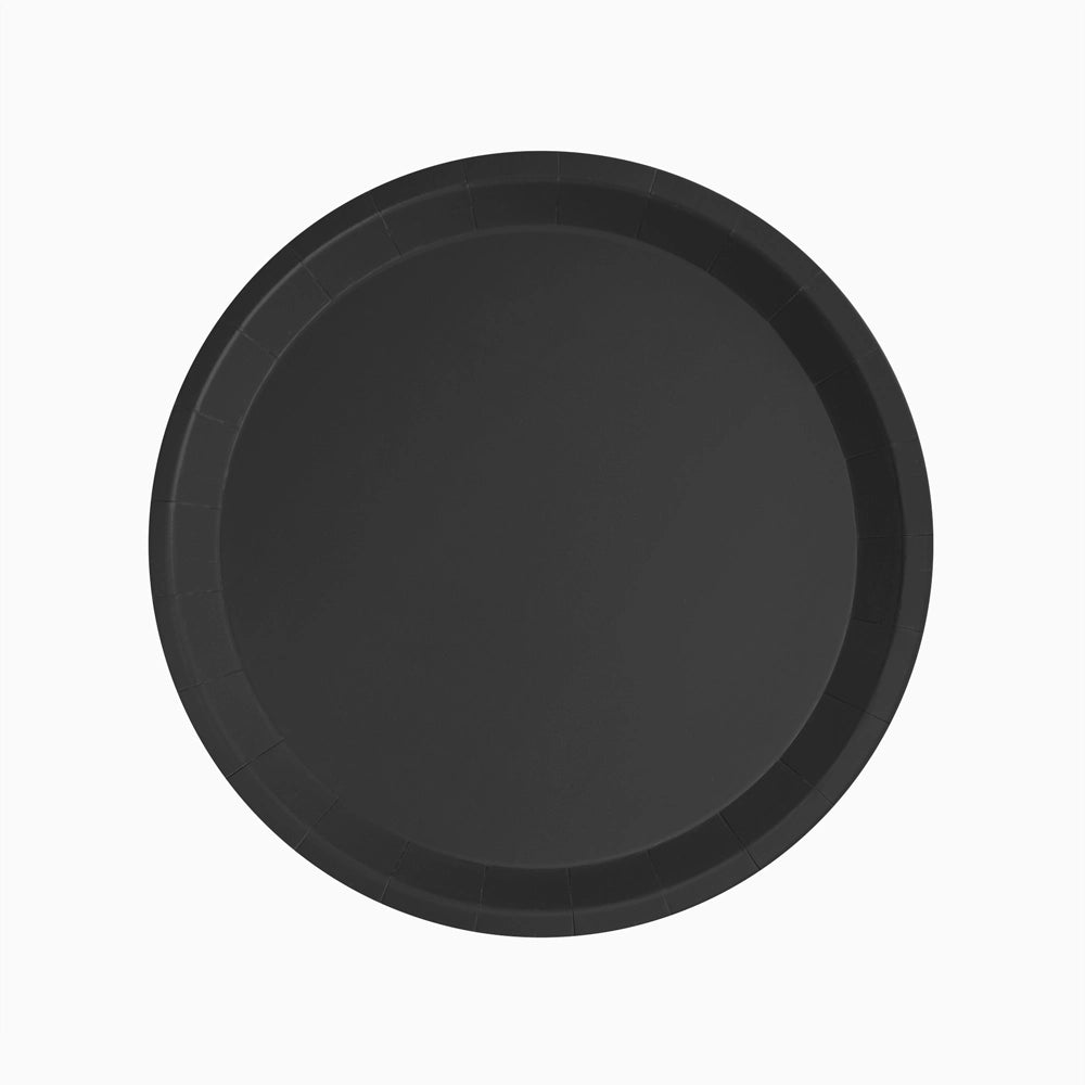 Plato Llano Redondo Cartón Ø 20.5 cm Negro (520 uds)