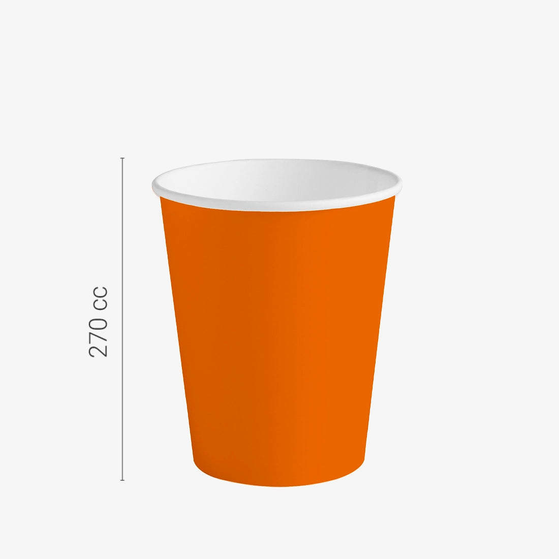 Vaso Cartón 270 cc Naranja (10 uds)