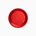 Plato Llano Redondo Postre Cartón Metalizado Ø 18 cm Rojo (480 uds)