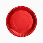 Plato Llano Redondo Cartón Metalizado Ø 23 cm Rojo (500 uds)