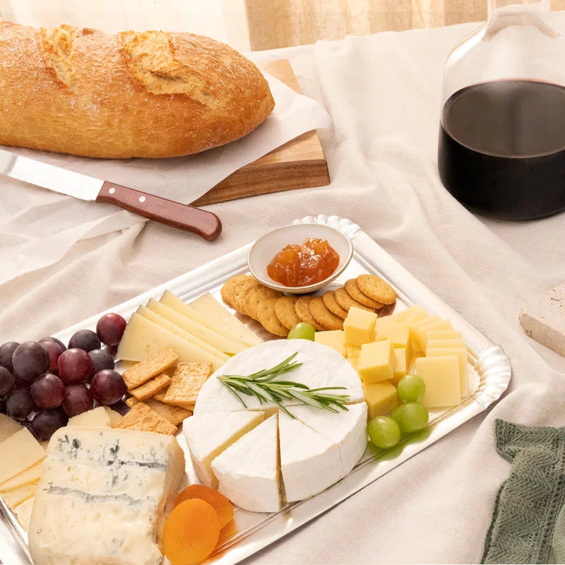 Bandeja Rectangular Cartón Metalizada 25 x 34 cm Plata (48 uds)