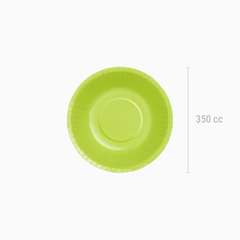 Bol Redondo Cartón 350 cc Verde Lima (180 uds)