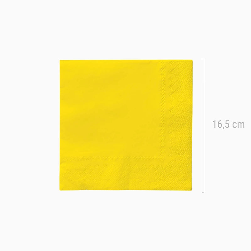 Servilletas Papel Doble Capa 33 x 33 cm Amarillo (20 uds)