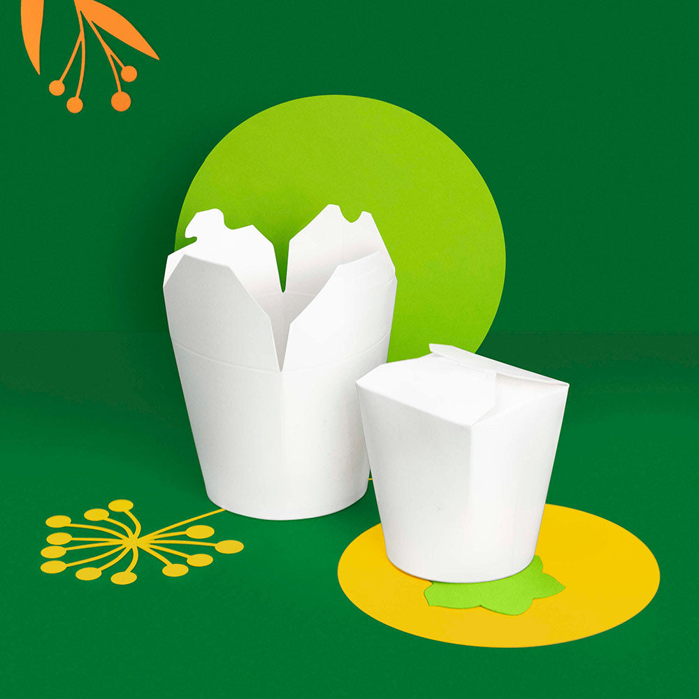 Caja Wok Pequeña 500 ml Blanco - Take Away (500 uds)