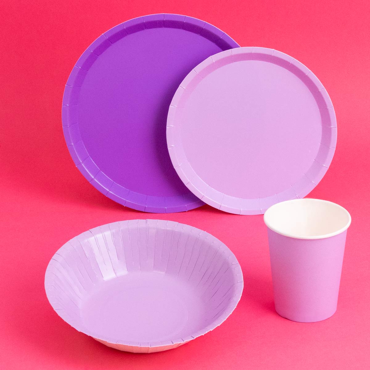 Plato Cartón Llano Redondo Postre Ø 17 cm Lavanda