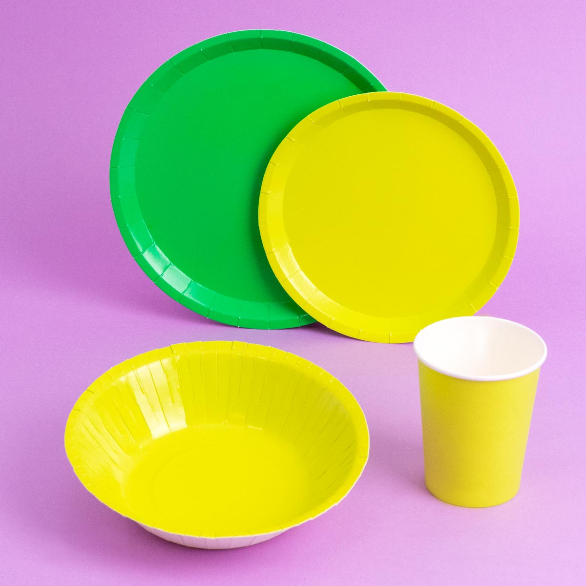 Plato Llano Redondo Postre Cartón Ø 17 cm Verde Lima (504 uds)