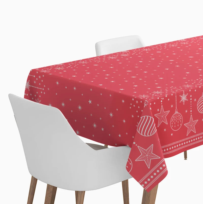 Rollo Mantel Papel Navidad 1.20 x 2.5 m Rojo con Estampado (1 ud)
