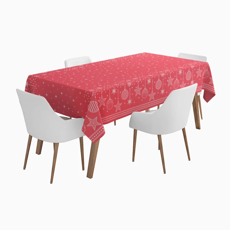 Rollo Mantel Papel Navidad 1.20 x 2.5 m Rojo con Estampado (1 ud)