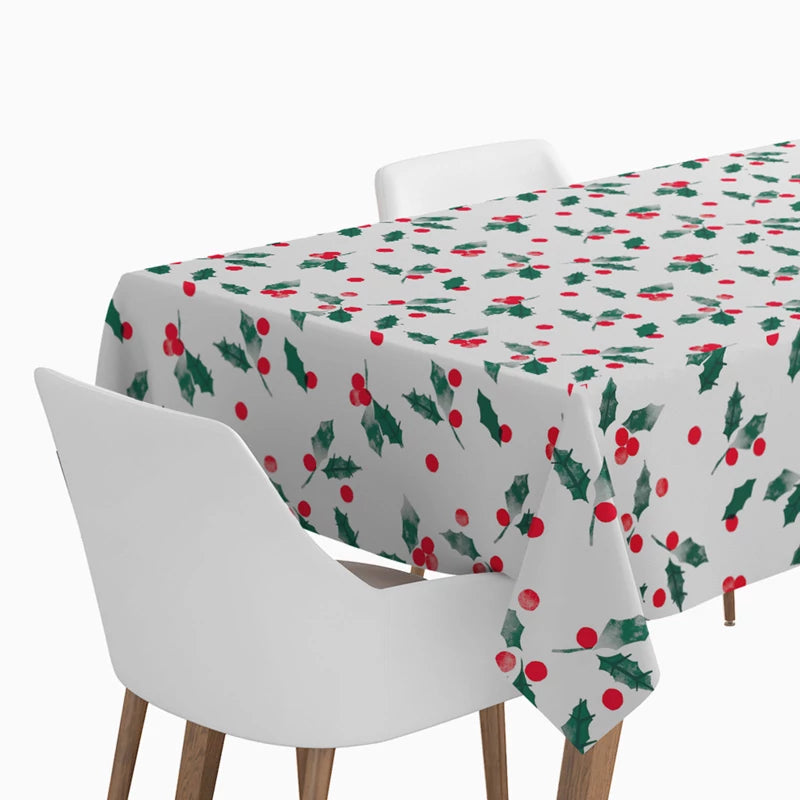 Mantel Papel Plegado Impermeable Navidad 1.20 x 1.80 m Acebo