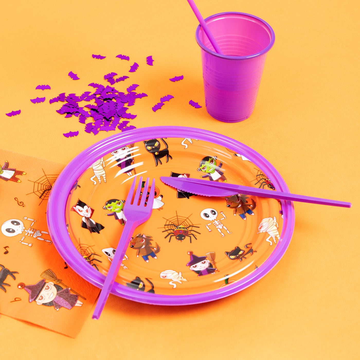 Rollo Mantel Papel 1.20 x 20 m Naranja (9 uds)