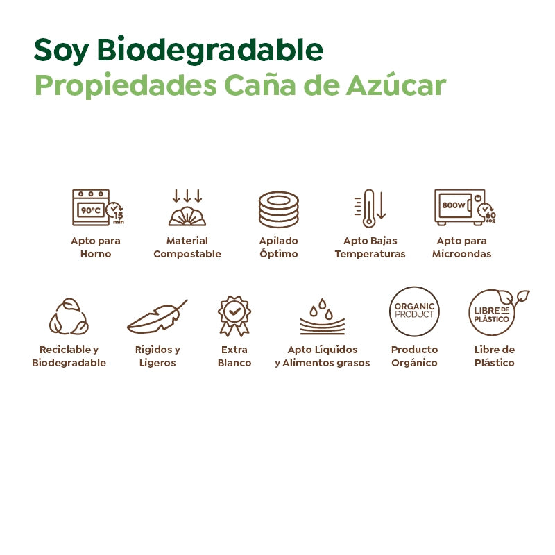 Tarrina Caña de Azúcar 120ml Blanco con Tapa 500 Uds