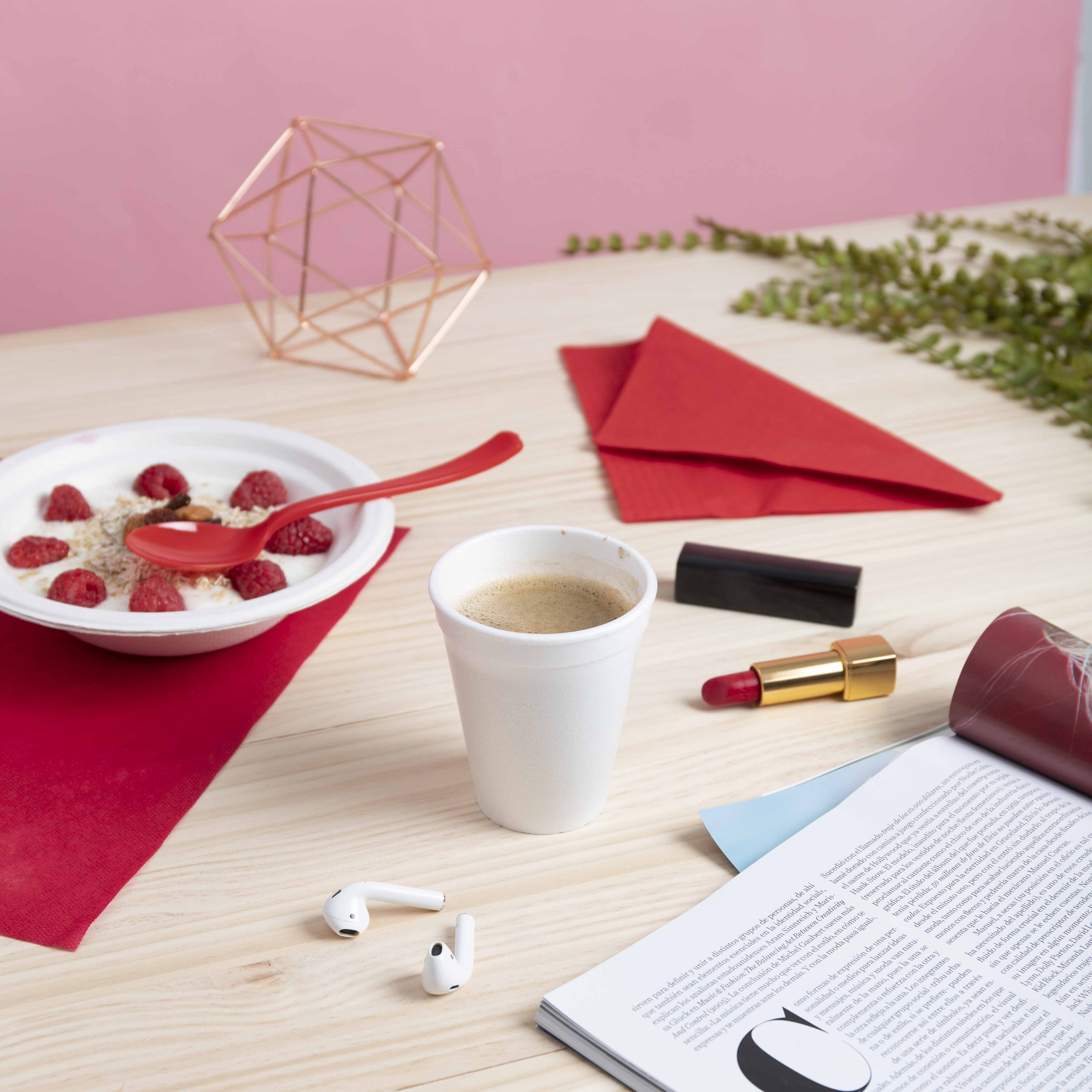 Cuchara Plástico PS Reutilizable Premium 17.5 cm Rojo (576 uds)