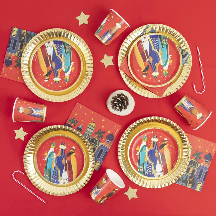 Vaso Cartón Reyes Magos 270cc 6 uds