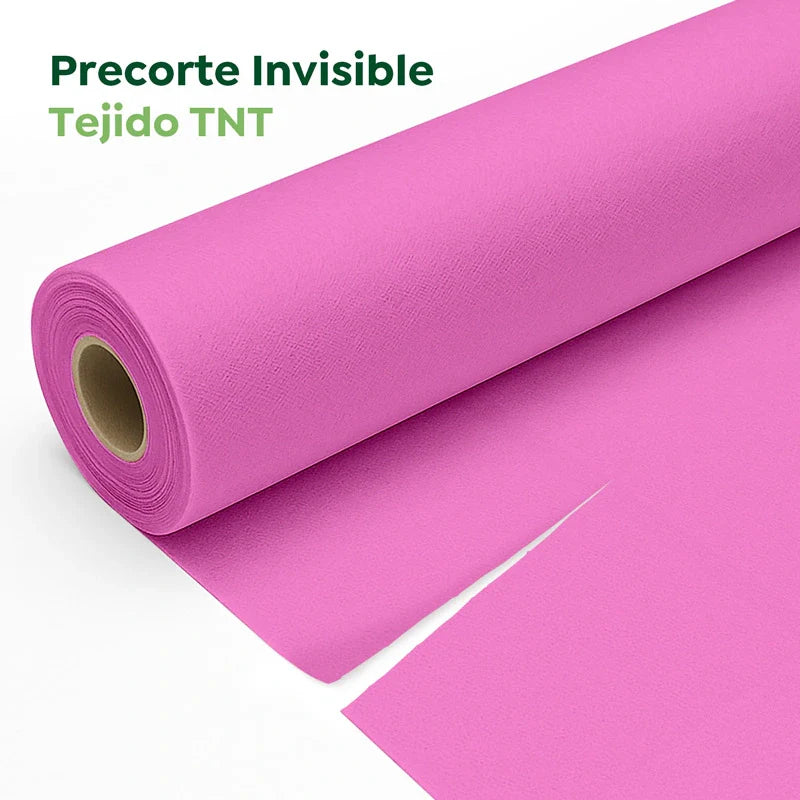 Rollo Camino de Mesa TNT de 12 m con Precorte a 0.30 cm Rosa (12 uds)