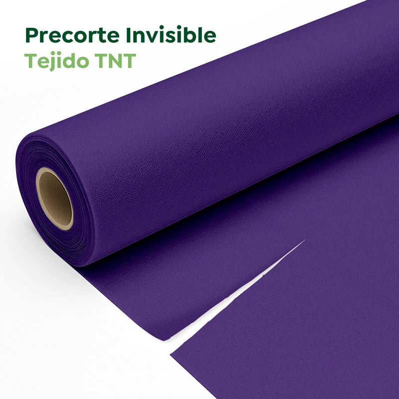 Rollo Camino de Mesa TNT de 48 m con Precorte a 0.30 cm Morado (1 ud)