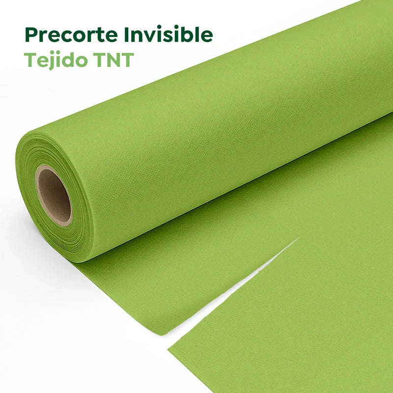 Rollo Camino de Mesa TNT de 12 m con Precorte a 0.30 cm Verde Lima (12 uds)