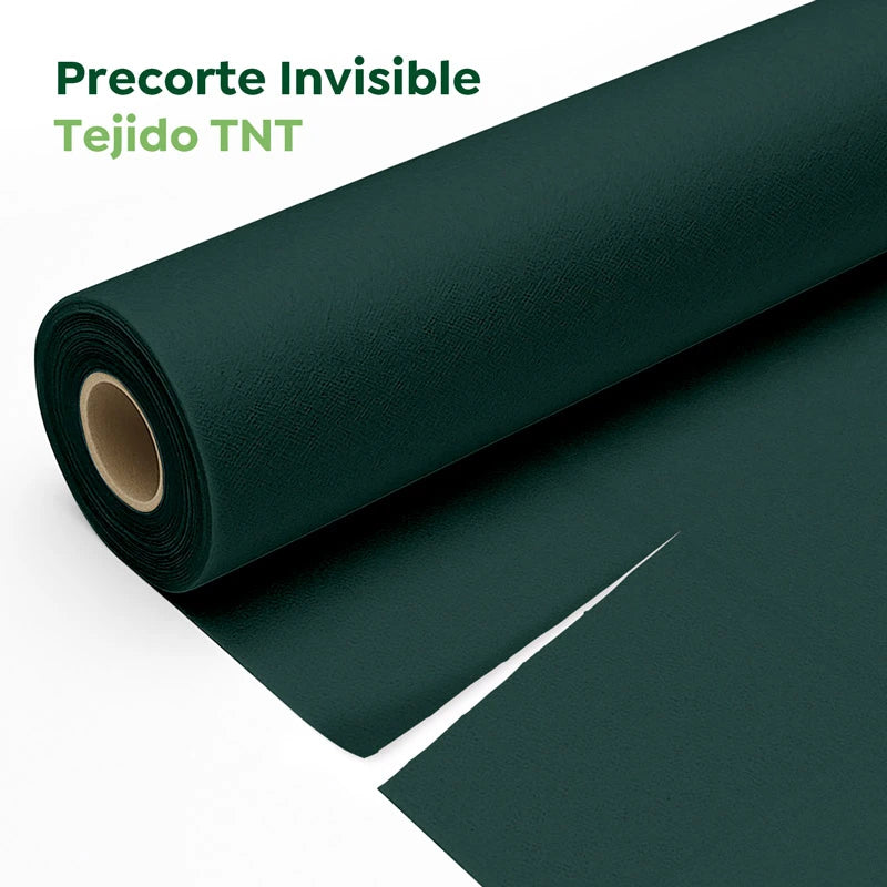 Rollo Camino de Mesa TNT de 12 m con Precorte a 0.30 cm Verde Oscuro (1 ud)