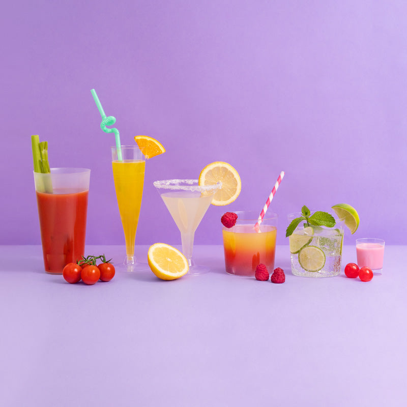 Vaso Mojito Plástico Reutilizable PS Transparente 330cc 10 uds