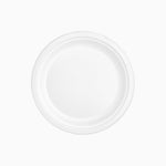 Plato Caña de Azúcar Llano Redondo Ø22 cm Blanco 50 uds