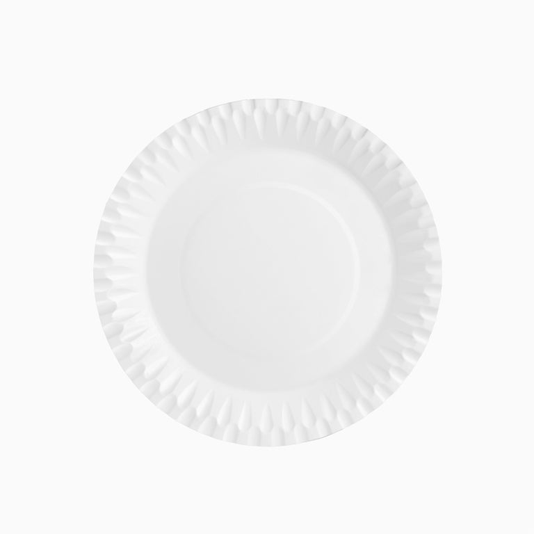 Plato Cartón Llano Redondo Ø 23 cm Blanco