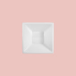 Cuenco Plástico Reutilizable Cuadrado 12 x 12 x 5.2 cm Blanco (12 uds)