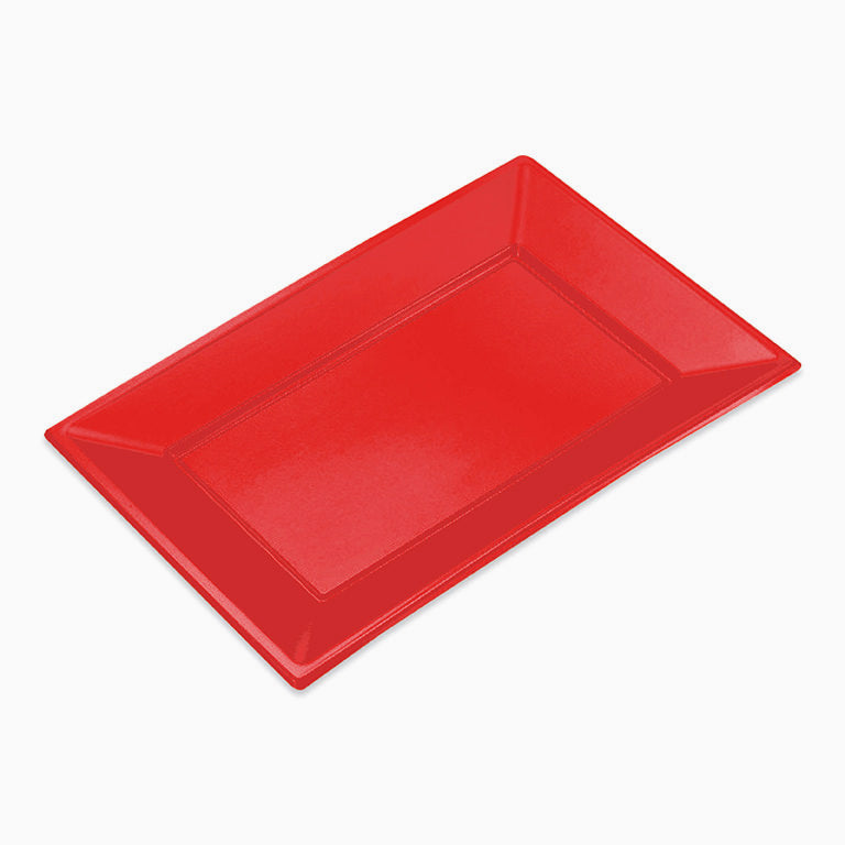 Bandeja Plástico Rectangular 33 x 22,5 cm Rojo