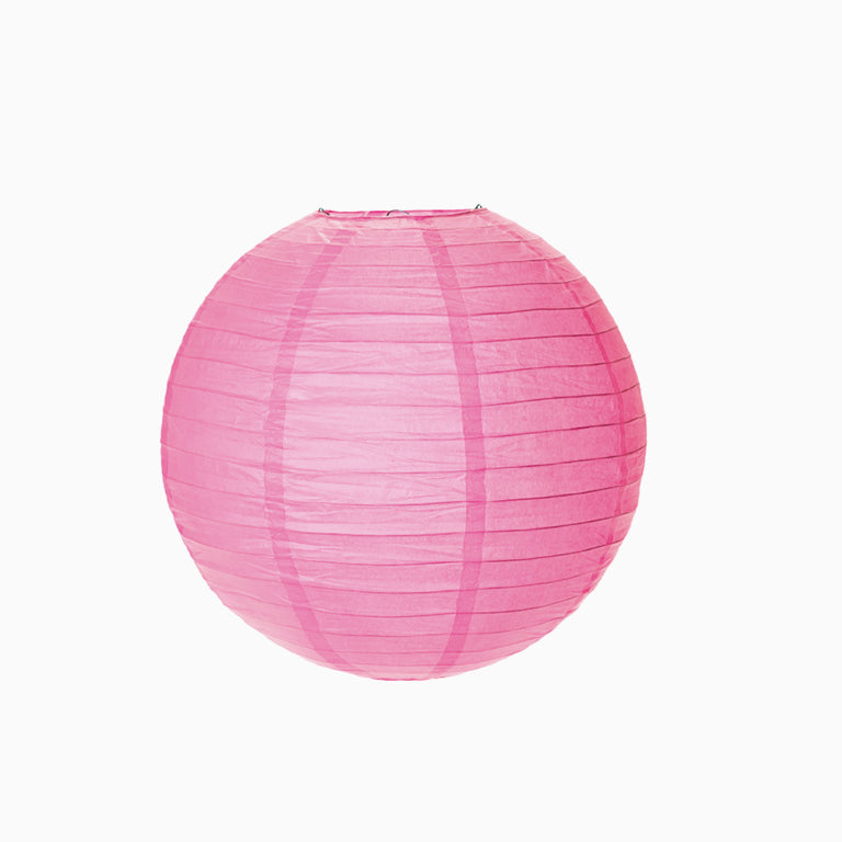 Lámpara Esfera Papel Mediana Rosa Pastel