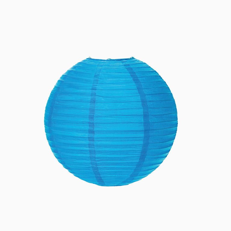 Lámpara Esfera Papel Mediana Azul