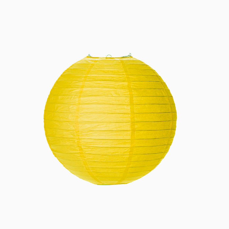 Lámpara Esfera Papel Mediana Amarillo